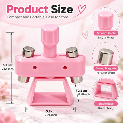 360 Rotating Cat Eye Nail Magnet Stand for Hands-Free Nail Art