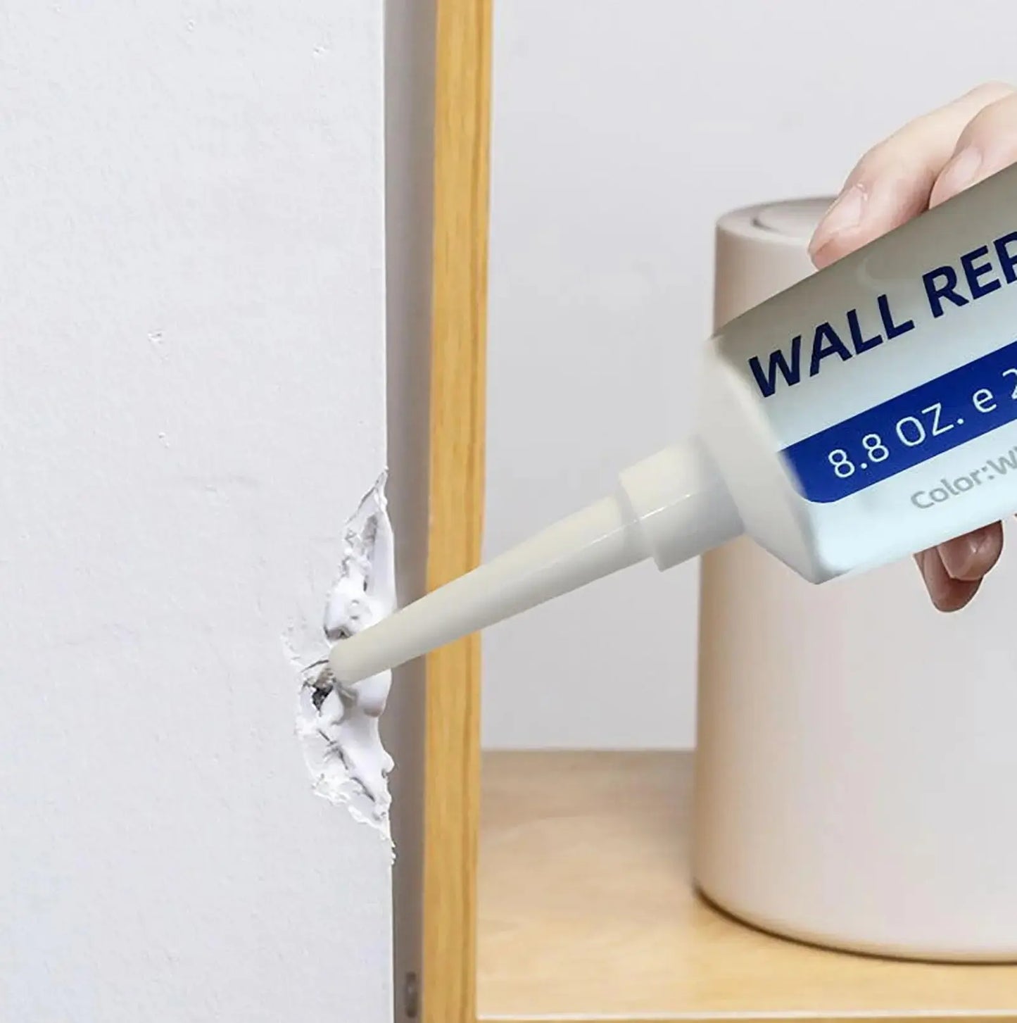 Quick-Drying Drywall Patch Repair Kit - Wall Repair Paste with Scraper & Nozzle