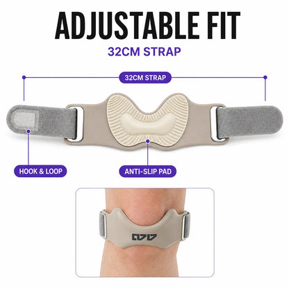 Adjustable Double-Layer Silicone Patellar Knee Strap - Professional Pain Relief Brace