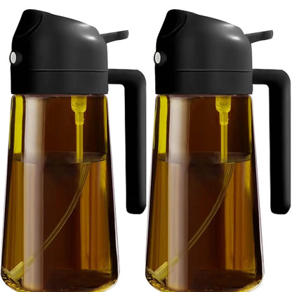 250ml Glass Oil Spray Bottle - High-Pressure Atomizing Mister for Air Fryer & BBQ