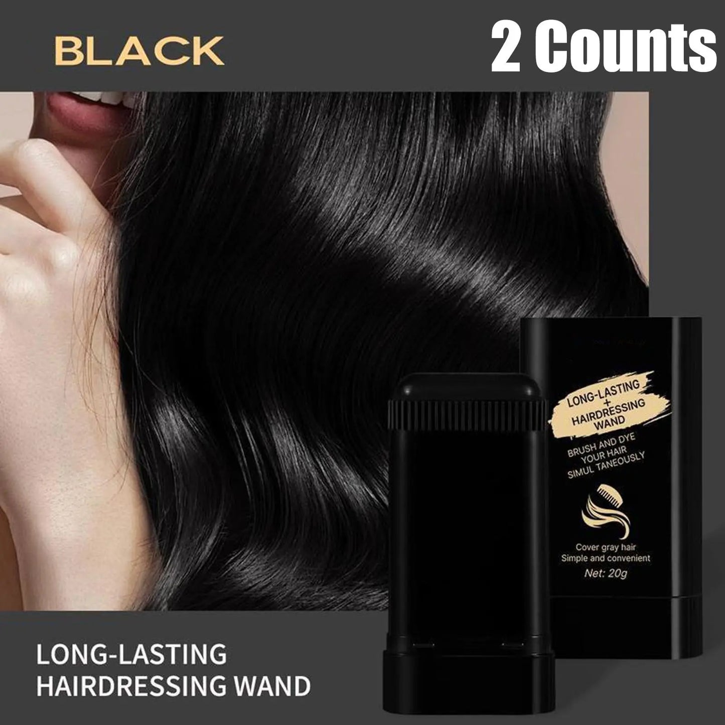 Natural Plant-Based Hair Dye Shampoo - Instant Gray Coverage with Ginseng & Ginger (500ml)