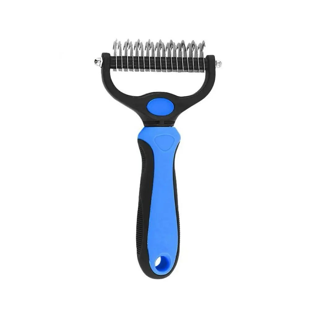 Cat-Eared Self-Cleaning Pet Grooming Brush - 140° Curved Massage Pins for Dogs & Cats
