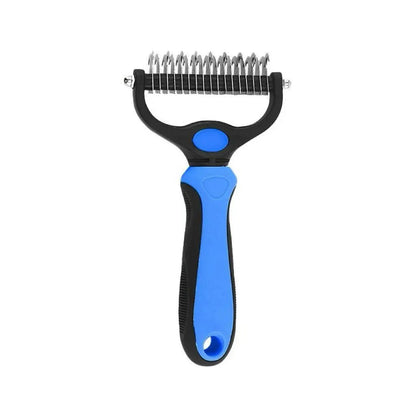 Cat-Eared Self-Cleaning Pet Grooming Brush - 140° Curved Massage Pins for Dogs & Cats